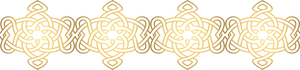 Golden Celtic Knot Border Design PNG image