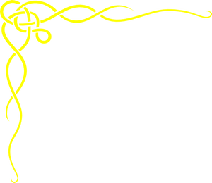 Golden Celtic Knot Corner Design PNG image