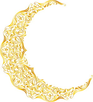 Golden Celtic Knotwork Crescent