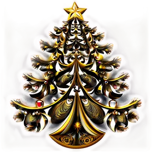 Golden Christmas Tree Decoration Ideas Png 06282024 PNG image