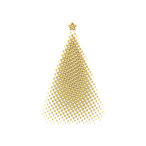 Golden Christmas Tree Design
