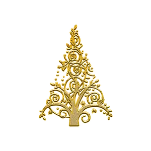 Golden Christmas Tree Design