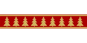 Golden Christmas Trees Pattern