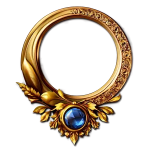 Golden Circle Frame Png 06122024 PNG image