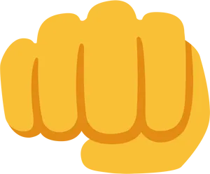 Golden Clenched Fist Illustration PNG