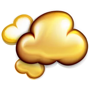 Golden Cloud Emoji PNG 06272024