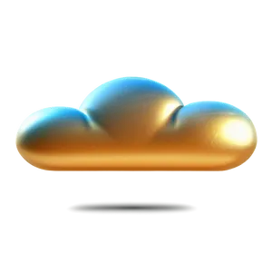 Golden Cloud Emoji PNG Eqy15 PNG