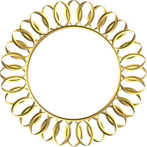 Golden Coffee Bean Frame