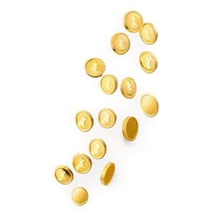 Golden Coins Falling Png Gip PNG image