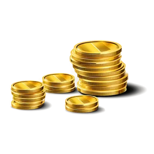 Golden Coins Money Vector PNG 06262024 PNG