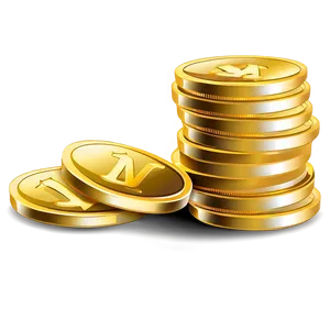 Golden Coins Money Vector Png 14 PNG image