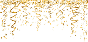 Golden Confetti Celebration Background PNG image