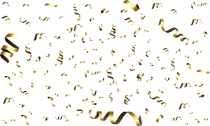 Golden Confetti Celebration Background PNG