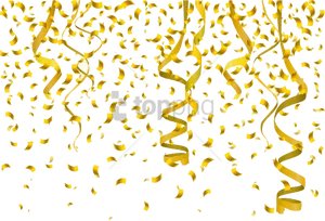 Golden Confetti Celebration Background PNG image