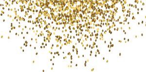 Golden Confetti Celebration PNG image