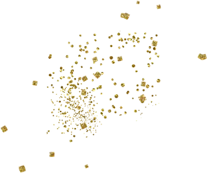 Golden Confetti Celebration PNG image