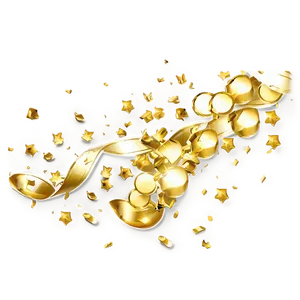 Golden Confetti Happiness Png 35 PNG image