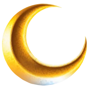 Golden Crescent Moon Png 05212024 PNG image