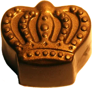 Golden Crown Chocolate Piece PNG