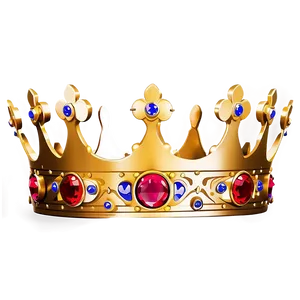 Golden Crown For Queen PNG 06282024