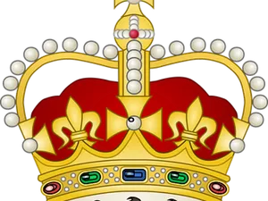 Golden Crown Illustration PNG image