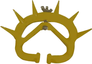 Golden Crown Nose Ring PNG image