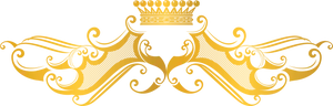 Golden Crown Ornament Vector PNG image