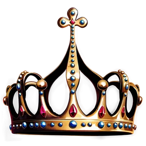 Golden Crown Sticker Png 05252024 PNG image