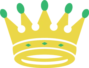 Golden Crown Vector Illustration PNG image