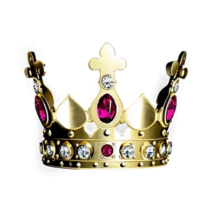 Golden Crown With Diamonds PNG Eog78 PNG