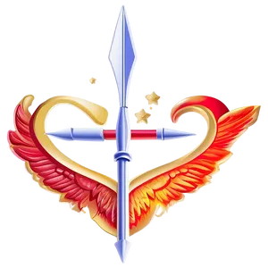 Golden Cupid Arrow Emblem Png 46 PNG image