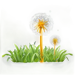 Golden Dandelion Field PNG 72 PNG