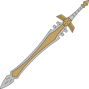 Golden Decorative Sword Illustration PNG image