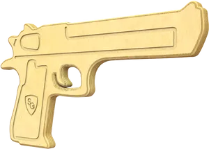 Golden Desert Eagle Graphic PNG image