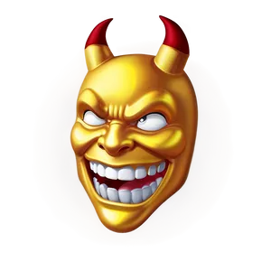 Golden Devil Emoji Png 05252024 PNG image