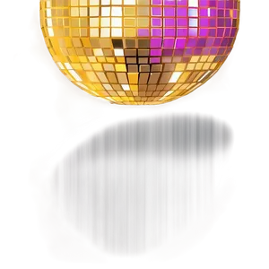 Golden Disco Ball Reflection PNG image