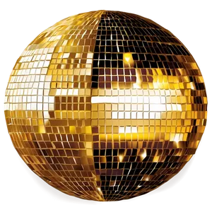 Golden Disco Ball Sparkle PNG image