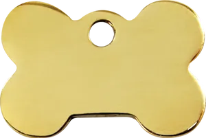 Golden Dog Bone Tag Blank