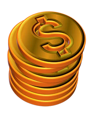 Golden Dollar Coins Stack