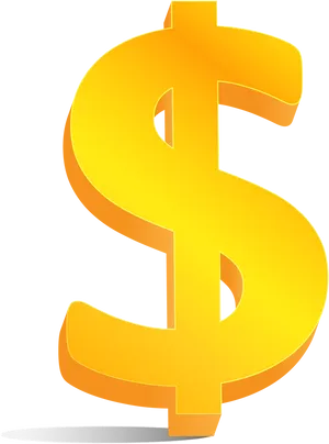 Golden Dollar Sign Graphic