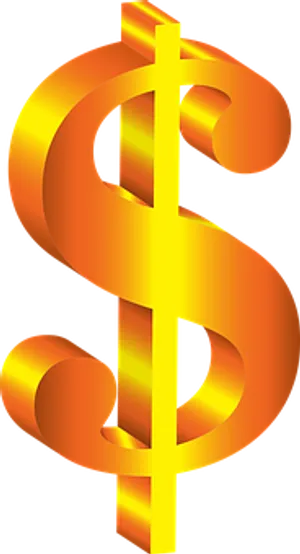 Golden Dollar Sign Graphic