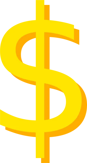 Golden Dollar Sign Icon