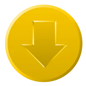 Golden Download Icon PNG image