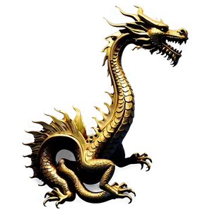 Golden Dragon Statue Png 78 PNG image