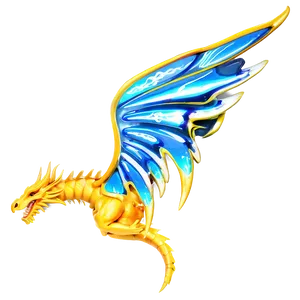 Golden Dragon Wings PNG Ghy