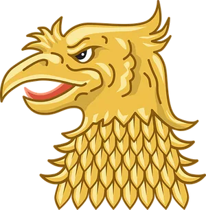 Golden Eagle Head Cartoon
