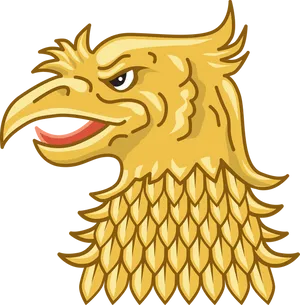 Golden Eagle Head Illustration PNG image