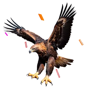 Golden Eagle In Dynamic Pose PNG Ltw32 PNG