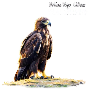 Golden Eagle In Golden Hour Light PNG 06202024