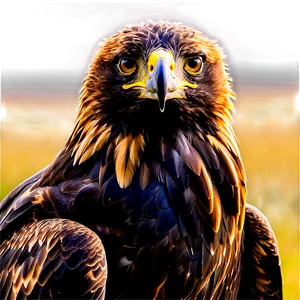 Golden Eagle In Golden Hour Light Png Jxj18 PNG image